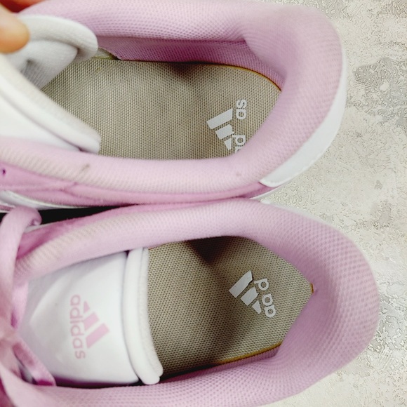 NEW Adidas Powder Pink Sleek Suede Lace Up Streetwear Casual Sneaker E117 - Picture 8 of 11